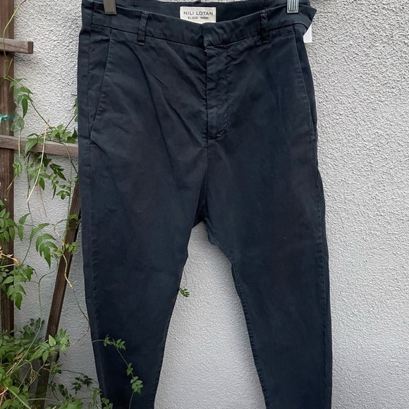 Nili Lotan Paris Pants Dark Navy Trousers - Picture 2 of 5